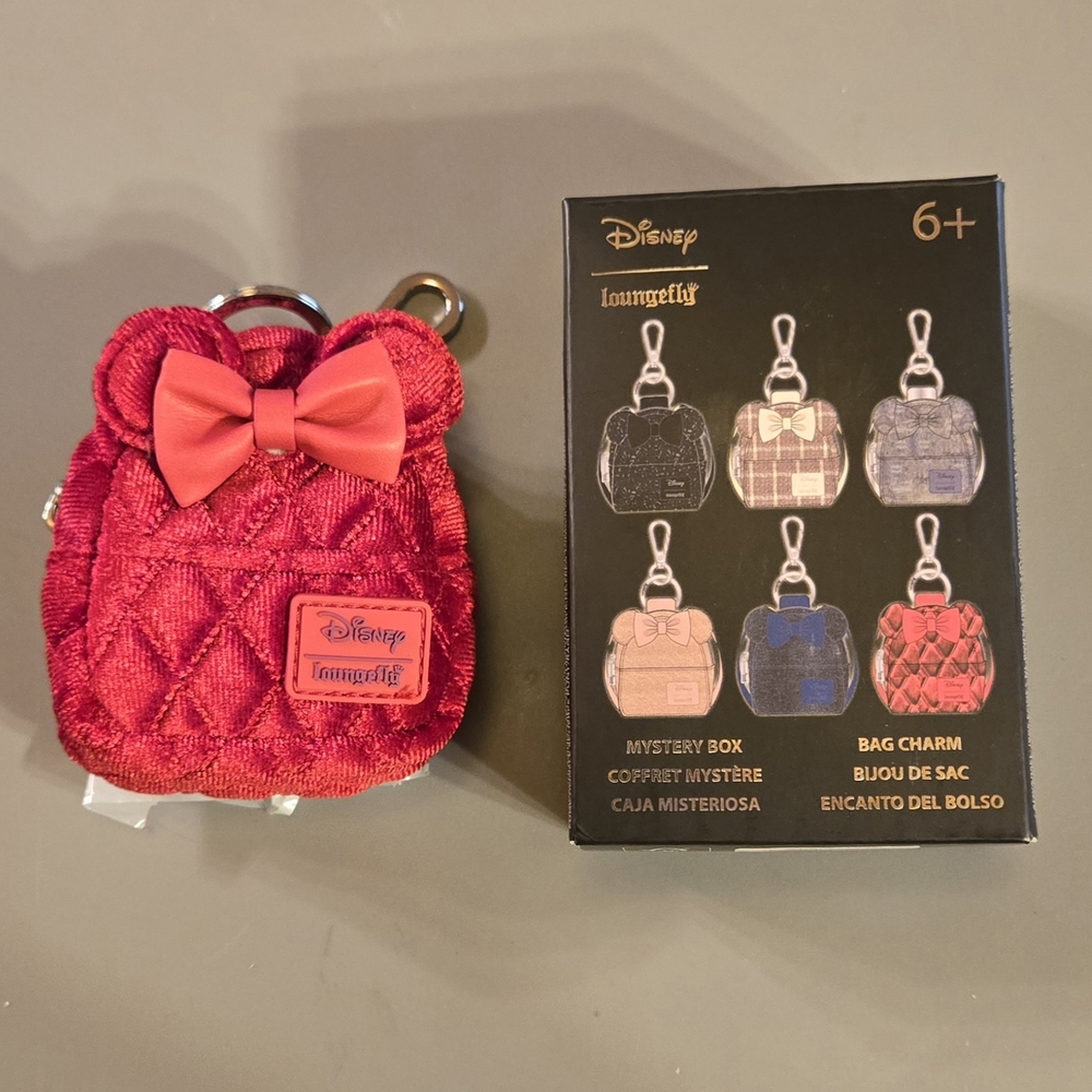 Loungefly Disney Minnie Mouse Blind Box Mini Backpack Keychain Charm- Red Velvet